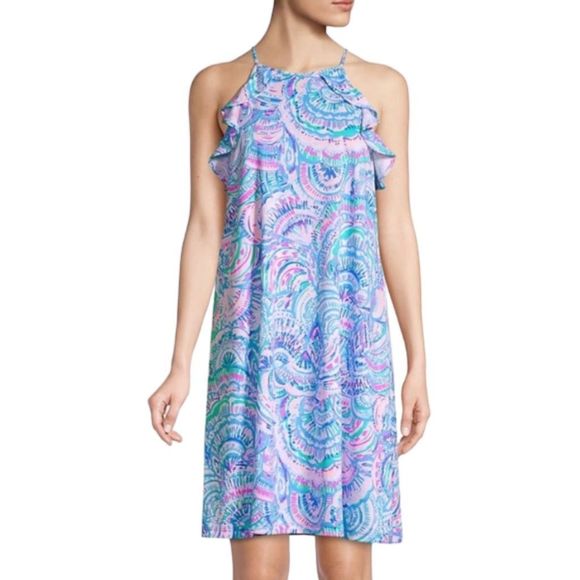 Lilly Pulitzer Billie Dress Size Medium Happy As A Clam - Picture 2 of 12